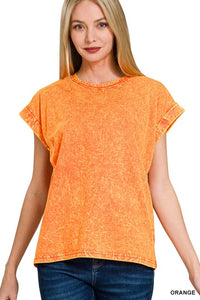 Take Your Pick Top | Orange & Black