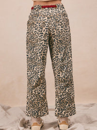 Leopard Barrel Pants