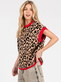 Leopard Sweater Vest