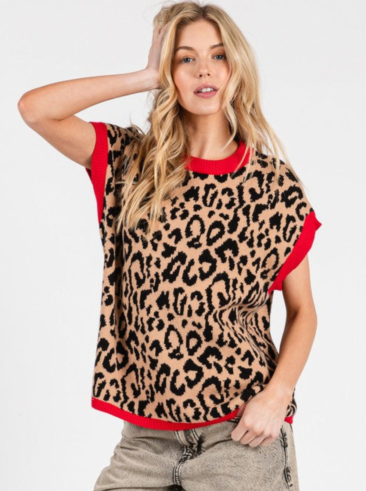 Leopard Sweater Vest