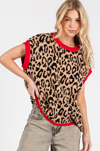 Leopard Sweater Vest
