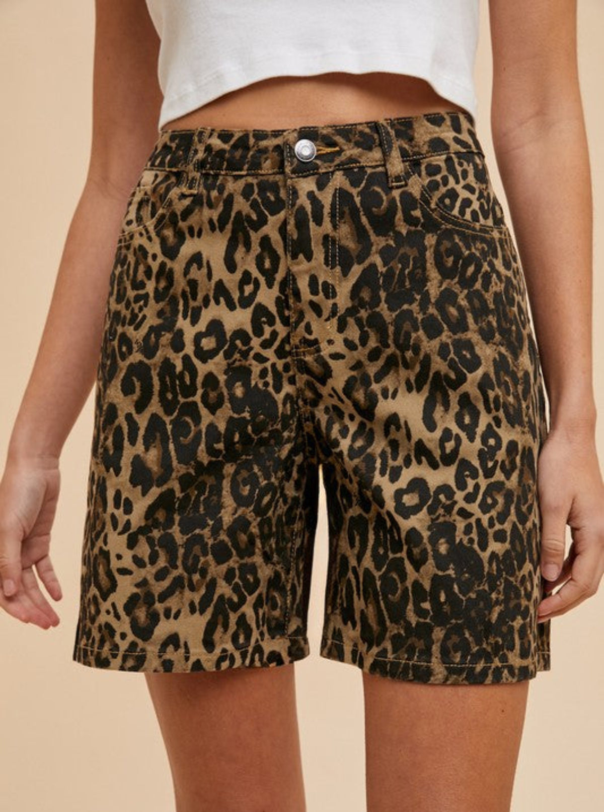 Leopard Bermuda Shorts