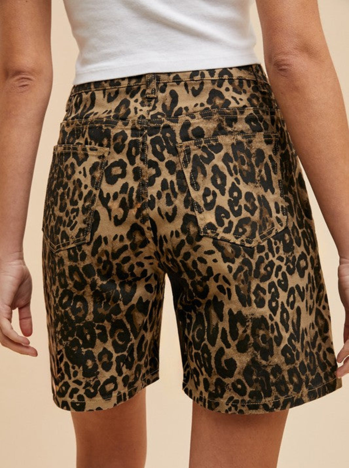 Leopard Bermuda Shorts