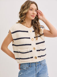 Stripe Chunky Knit Top