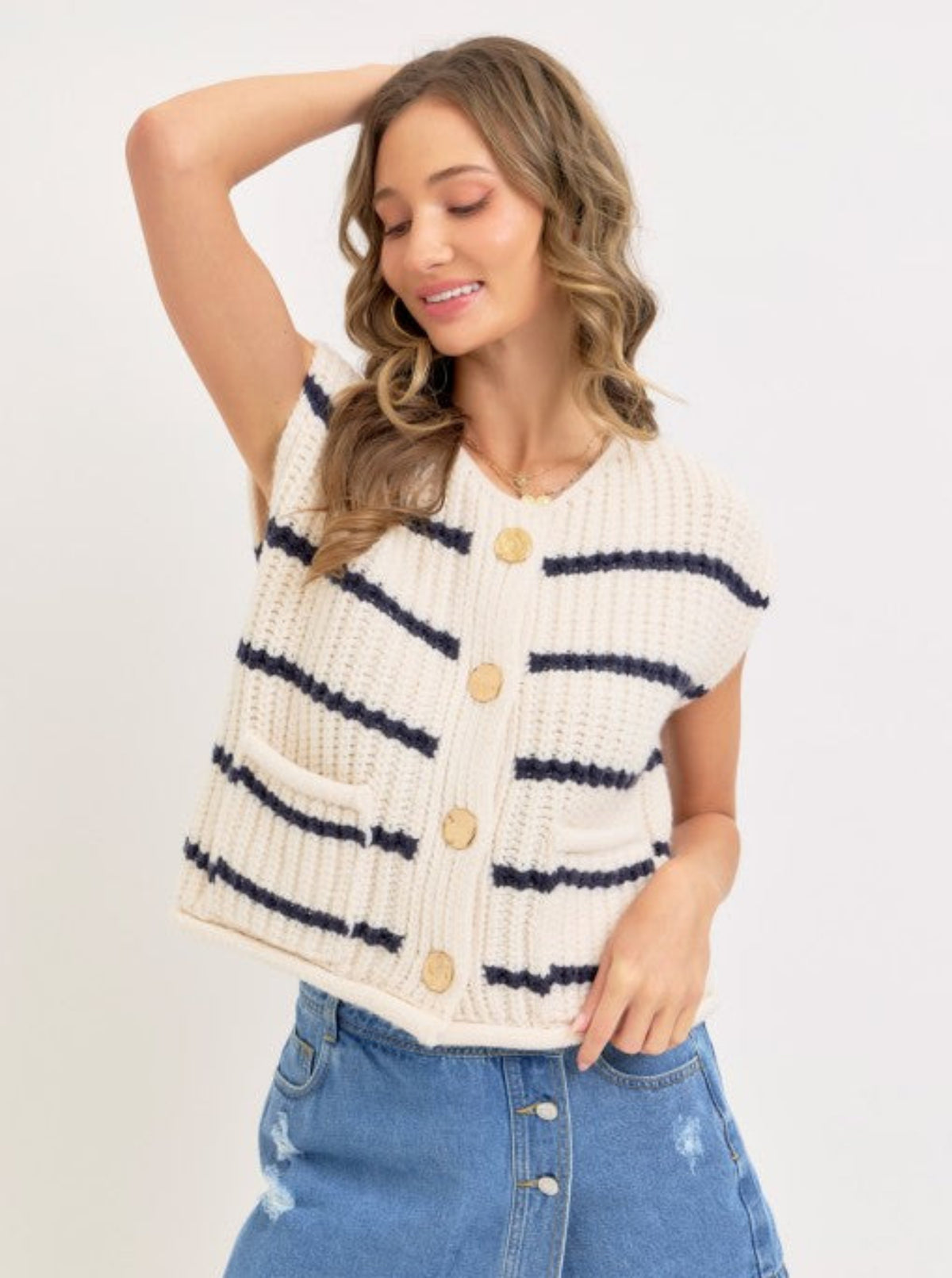 Stripe Chunky Knit Top
