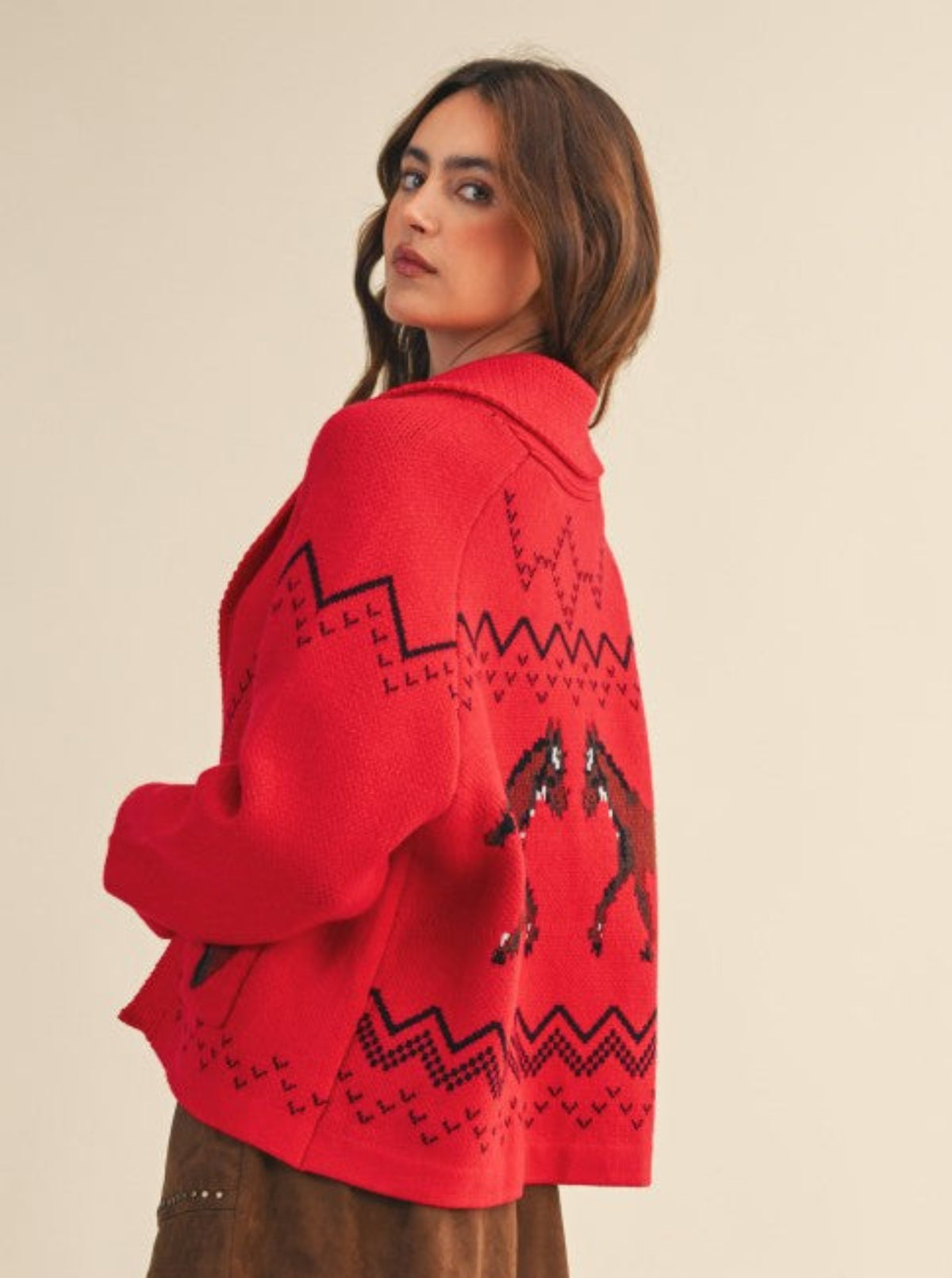 *Coming Soon* Horse Cardigan | Red