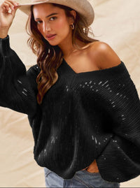 Midnight Sequin Sweater | Black