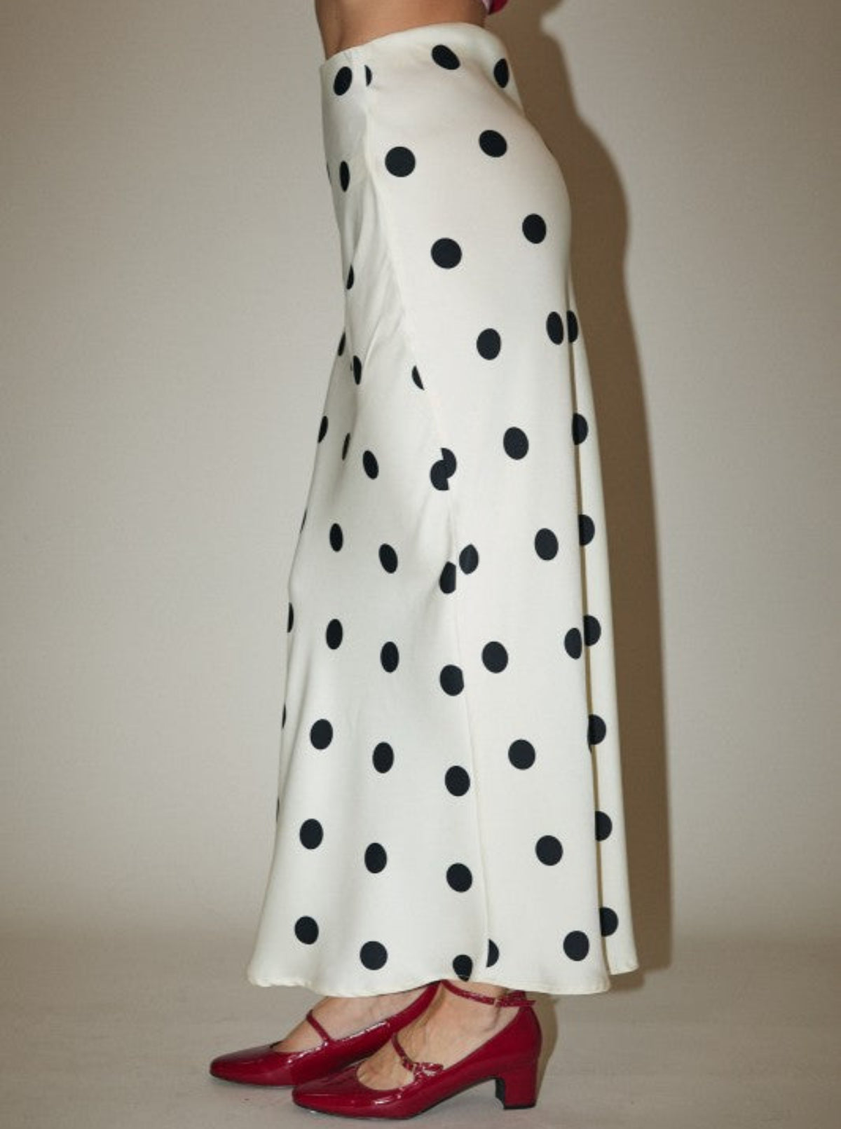 Polka Dot Skirt | White