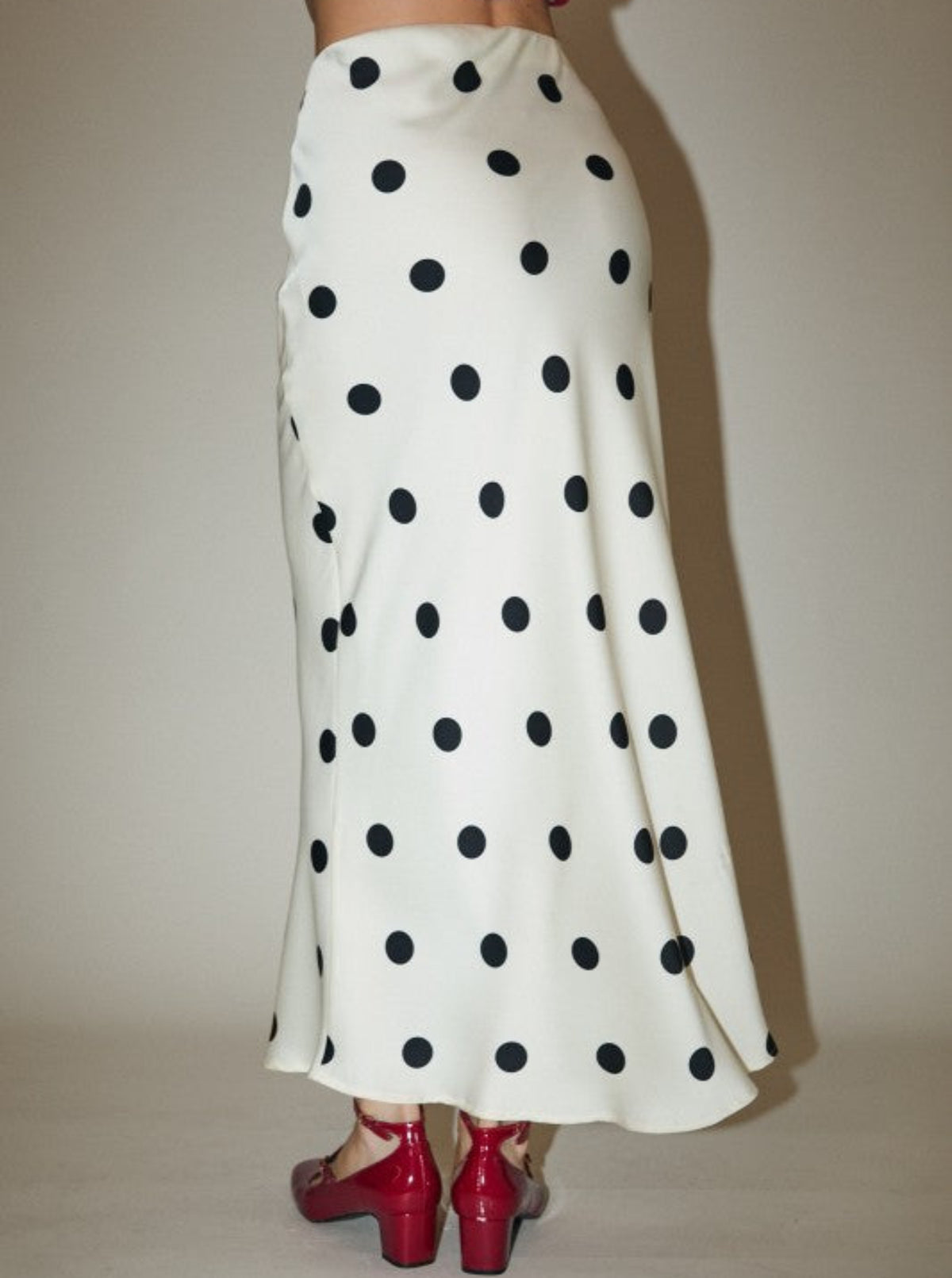 Polka Dot Skirt | White