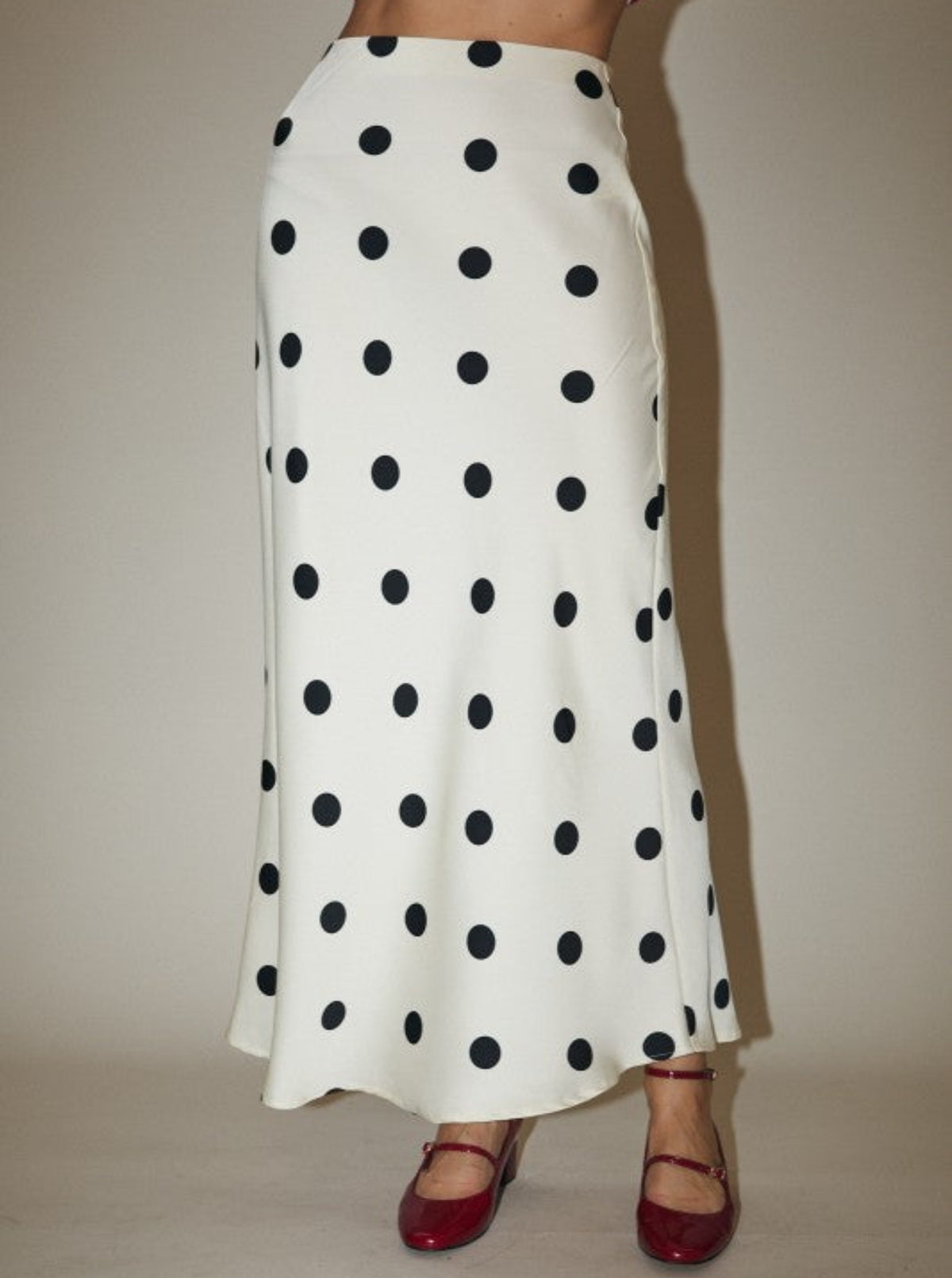 Polka Dot Skirt | White
