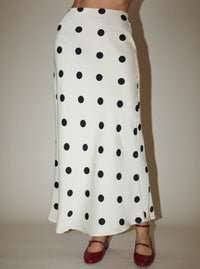 Polka Dot Skirt | White