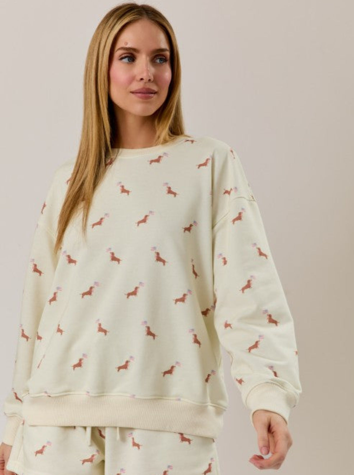 Dachshund Sweatshirt | Ivory