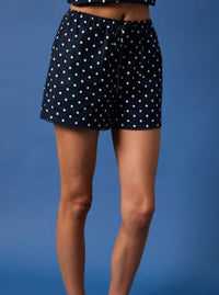 Polka Dot Matching Set | Navy