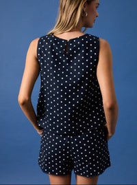 Polka Dot Matching Set | Navy