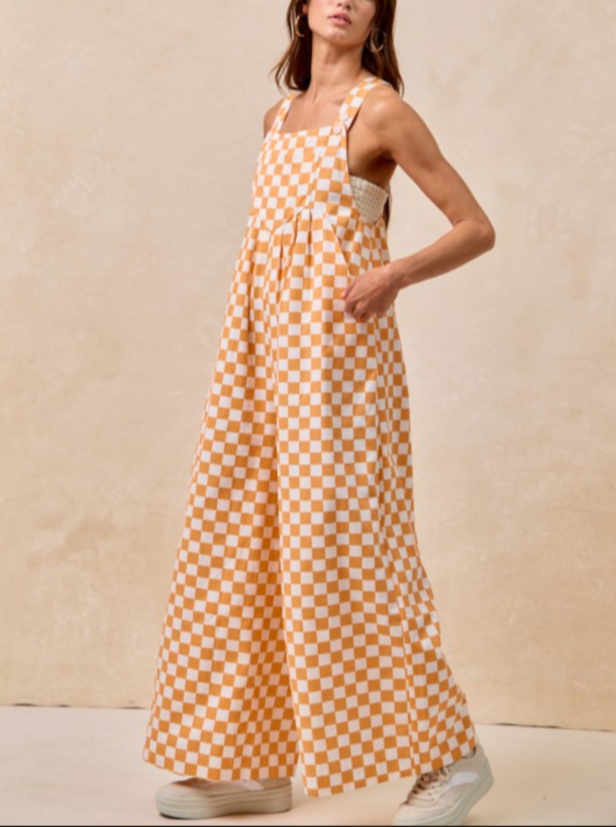 Checker Overalls | Orange