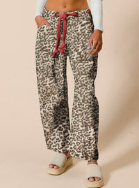 Leopard Barrel Pants