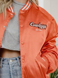 OSU Cowboys Embroidered Satin Jacket