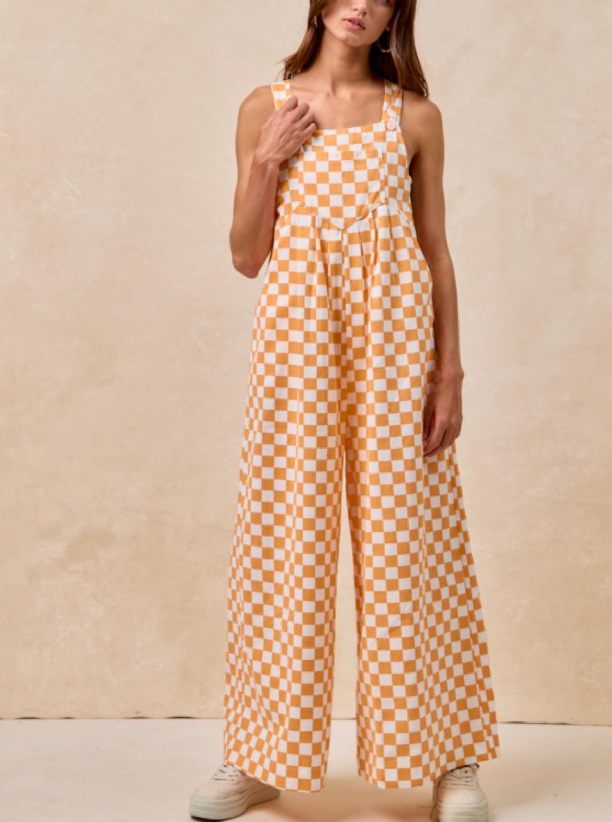Checker Overalls | Orange