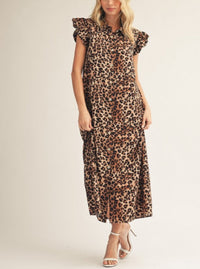 Leopard Button-Down Dress