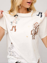 Western Embroidered Graphic Tee