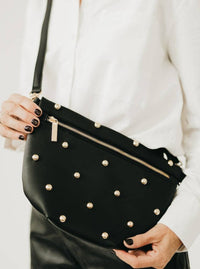 Chic Gold Studded Bum Bag
