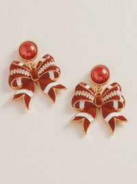 Sports Bow Earrings | Football & Basketball