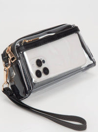 Two Compartment Clear Bag | Black & White