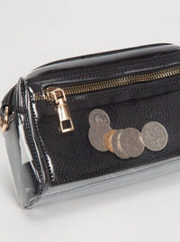 Two Compartment Clear Bag | Black & White