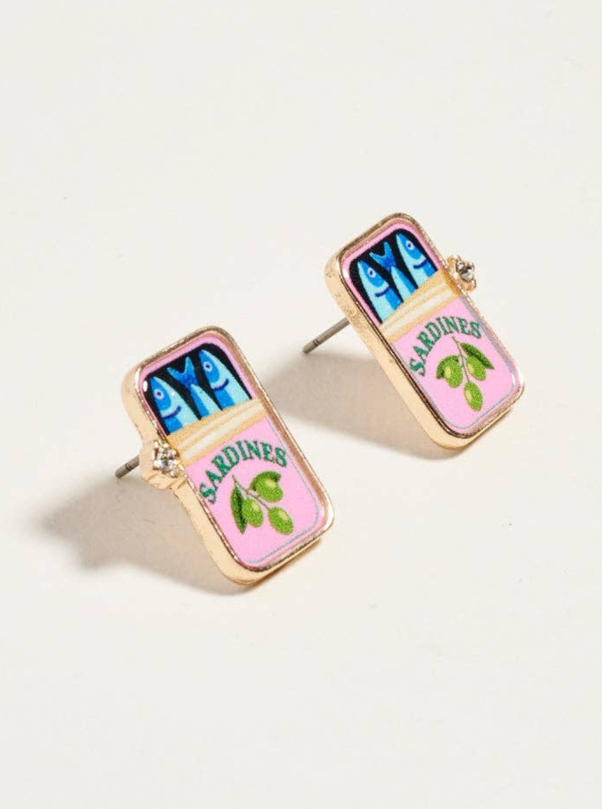Canned Sardines Earrings | Pink