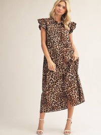 Leopard Button-Down Dress