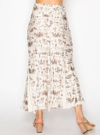 Western Satin Skirt