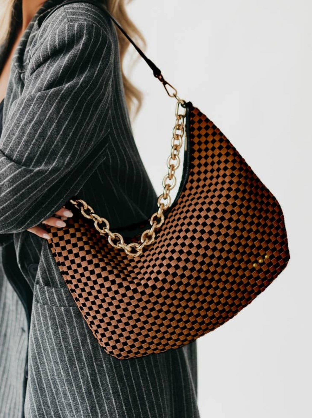 Slouchy Woven Shoulder Bag