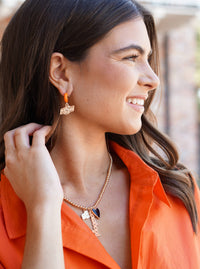Oklahoma State Cowboys Ball Bead Charm Necklace