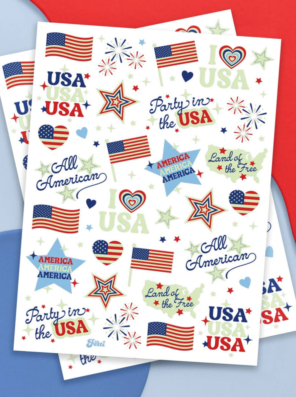 Patriotic Glow in the Dark Tattoos