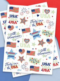 Patriotic Glow in the Dark Tattoos