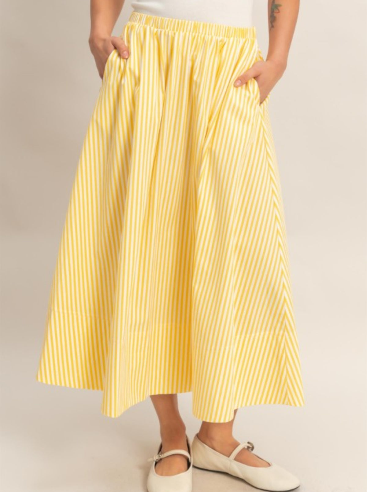 Striped Skirt | Yellow