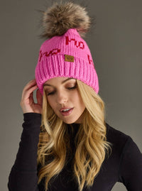 ho ho ho Beanie | Pink & Red