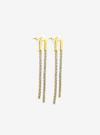Erimish Rhinestone Earrings | Gold