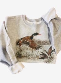 Retro Mallard Sweatshirt | Grey Sweatshirt