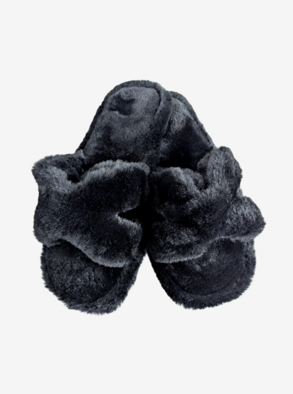 Designer Inspired Slippers | Black