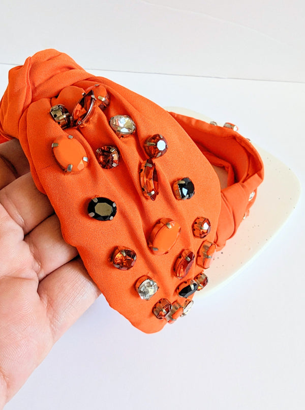 Jeweled Headband | Orange