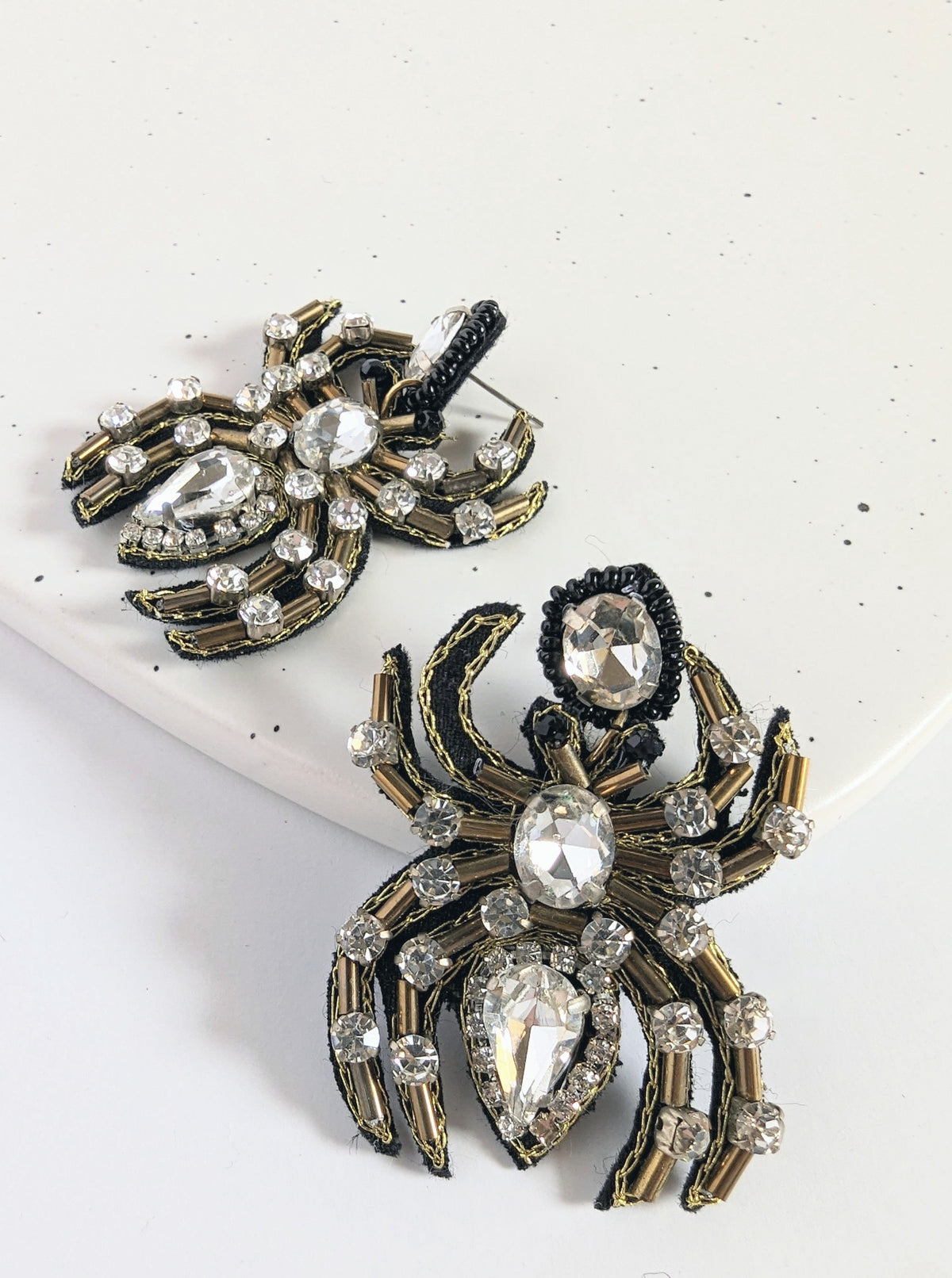 Spider Rhinestone Earrings