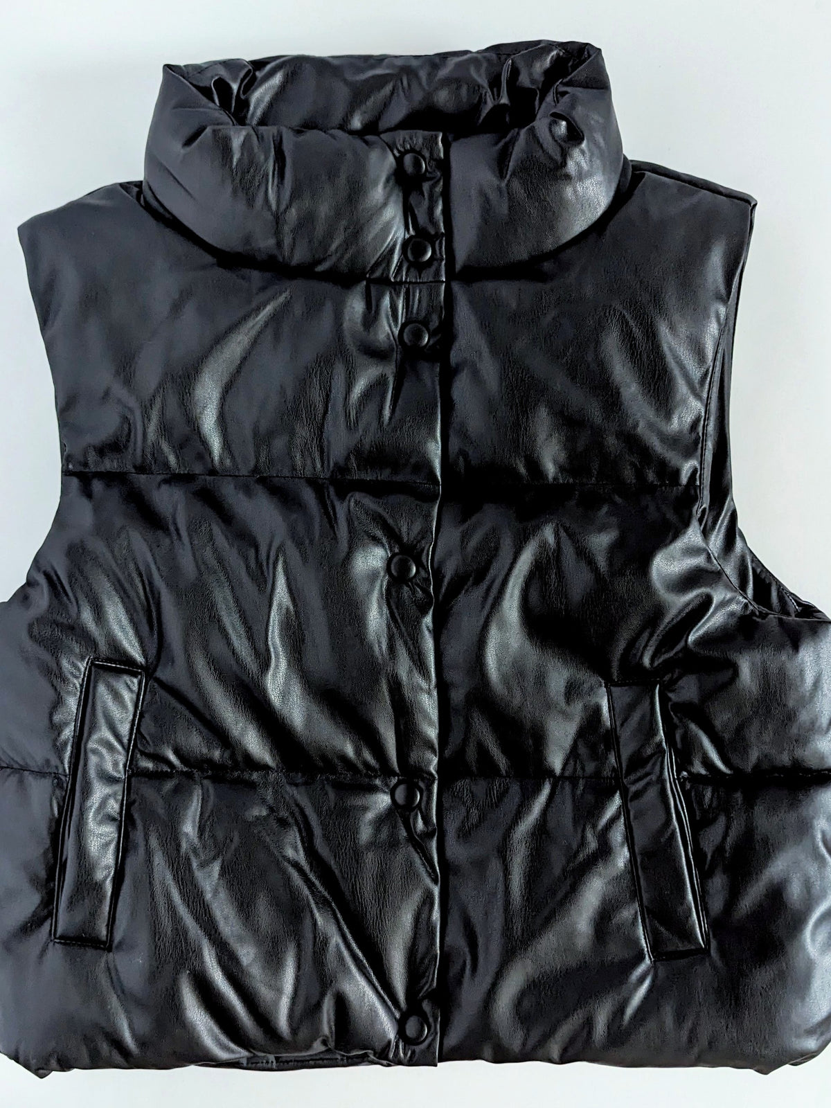Vegan Leather Vest | Jet Black