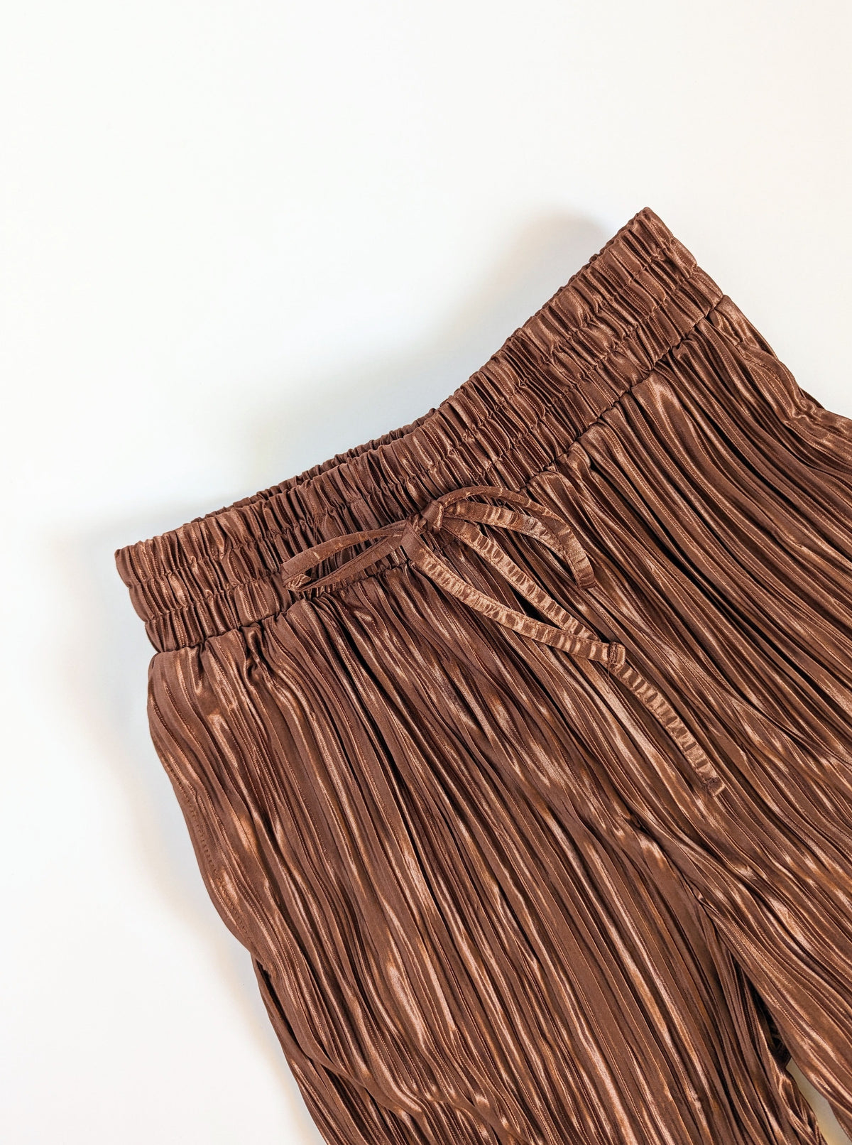 Pleated Pant Set | Bronzy Brown