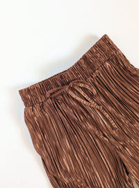 Pleated Pant Set | Bronzy Brown