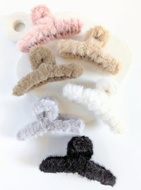 Fuzzy Hair Clips | 6 Color Options