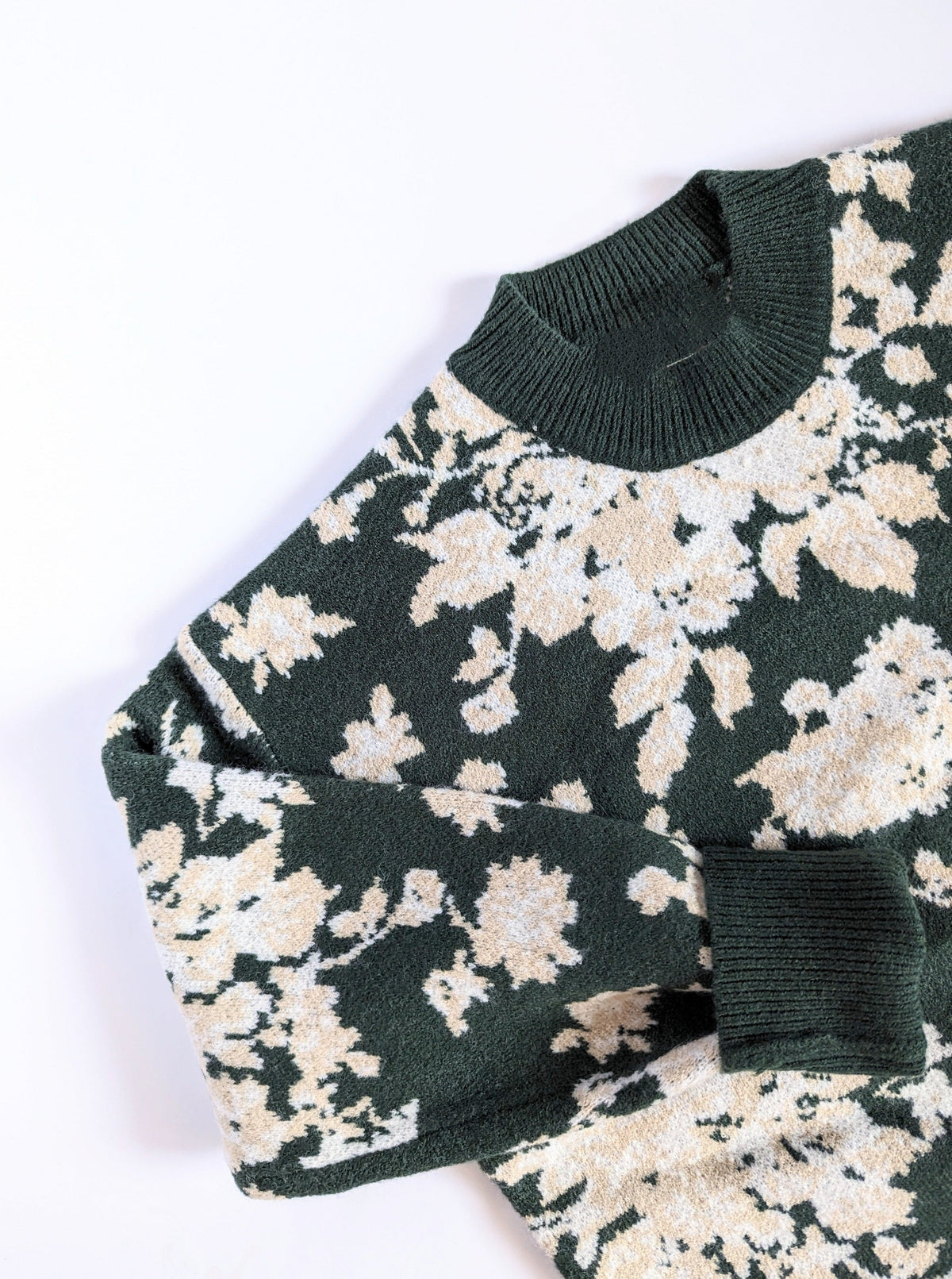 Floral Sweater | Dark Green