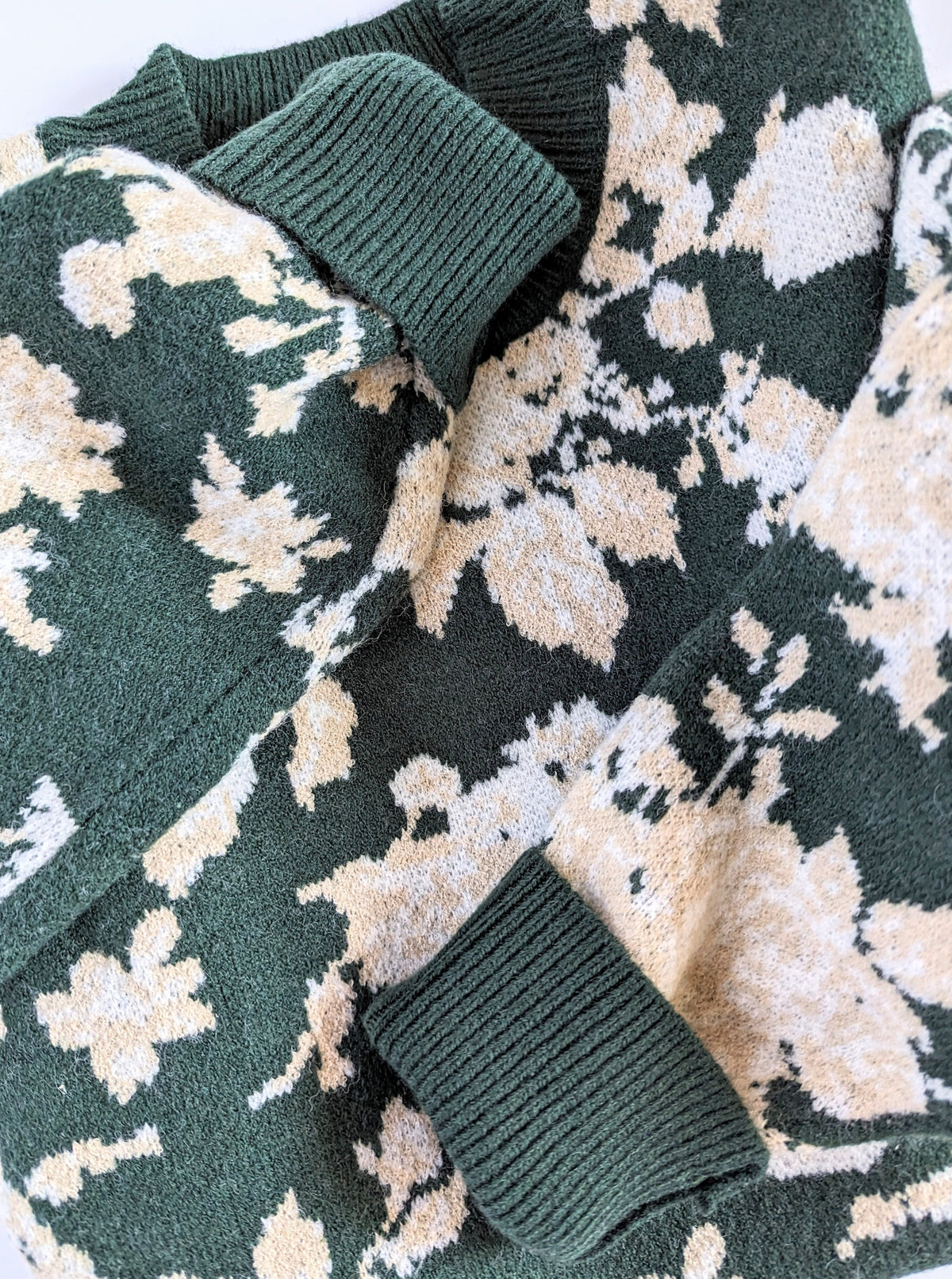 Floral Sweater | Dark Green
