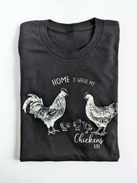 Home is Where My Chickens Are Graphic Tee | Black