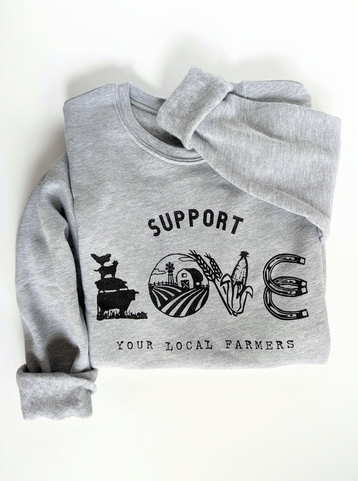 Support Local Sweatshirt | Heather Grey